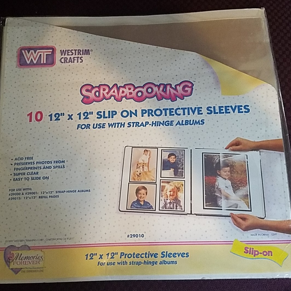 NWT scrapbook sleeves